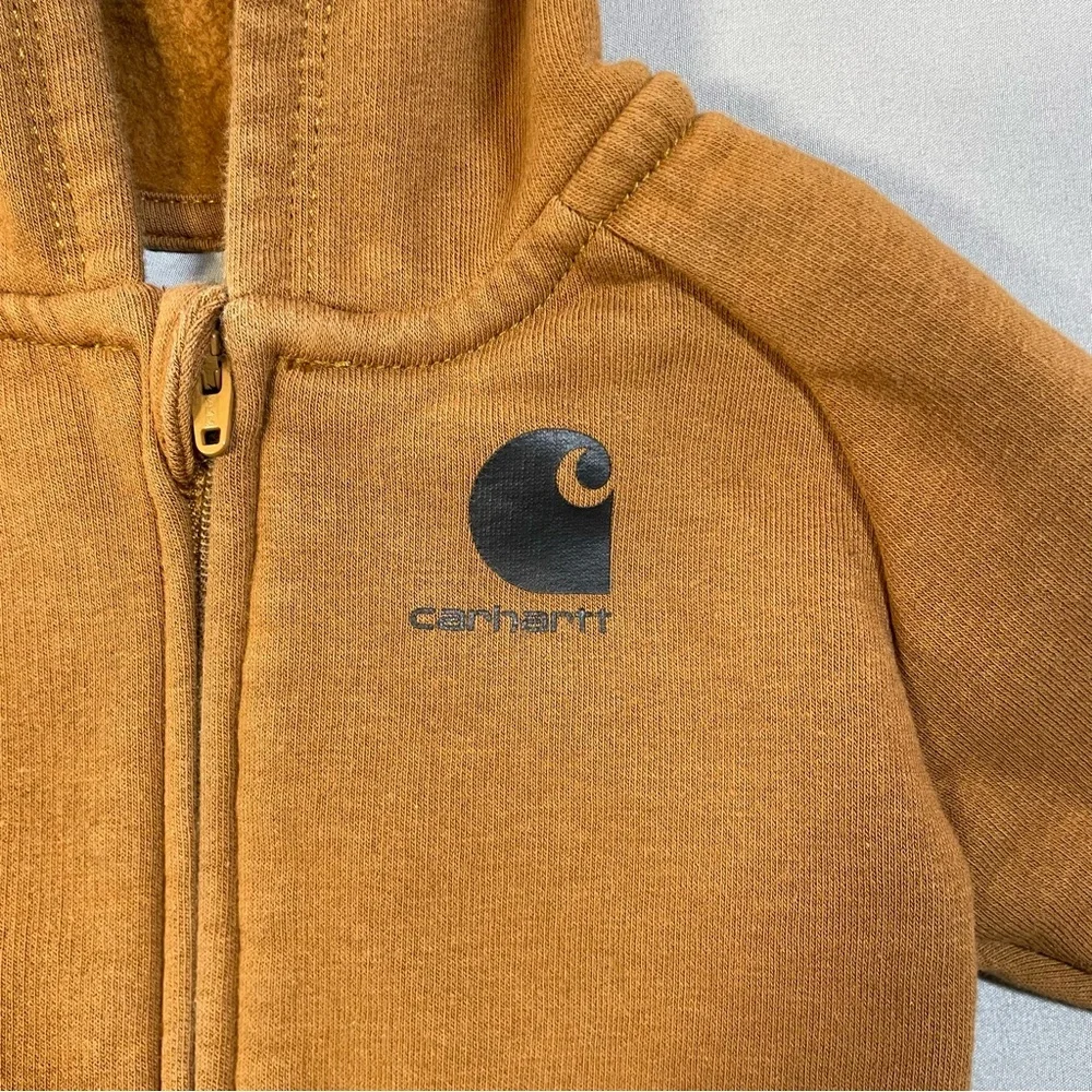 Carhartt Infant Fleece Zip Front Long Sleeve Coverall, Attached Hood - 9 Months